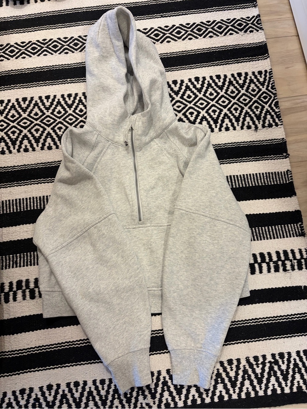 lululemon athletica Light Gray Half-Zip Hoodie